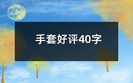 手套好評40字