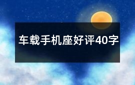 車載手機(jī)座好評(píng)40字