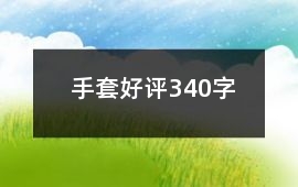 手套好評(píng)340字
