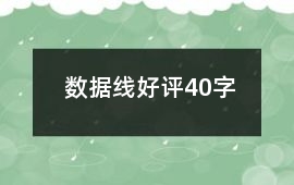 數據線好評40字