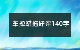 車撣、蠟拖好評140字
