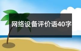 網絡設備評價語40字