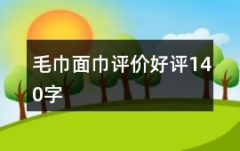 毛巾、面巾評價好評140字