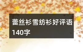 蕾絲衫、雪紡衫好評語140字