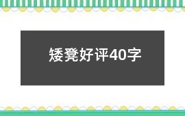 矮凳好評40字