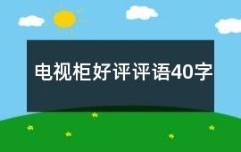 電視柜好評評語40字