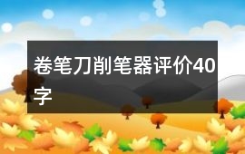卷筆刀、削筆器評價40字