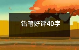 鉛筆好評40字