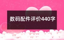 數碼配件評價440字