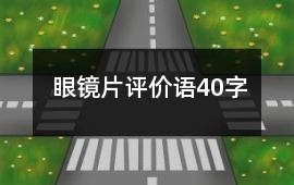 眼鏡片評價語40字