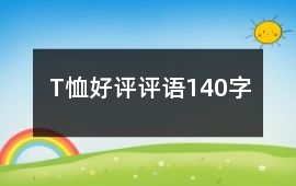 T恤好評評語140字