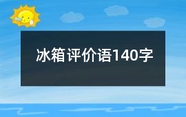 冰箱評價語140字