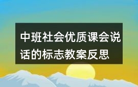 中班社會優(yōu)質(zhì)課會說話的標(biāo)志教案反思