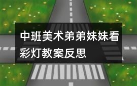 中班美術弟弟妹妹看彩燈教案反思