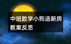 中班數(shù)學(xué)小狗造新房教案反思