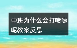 中班為什么會打噴嚏呢教案反思