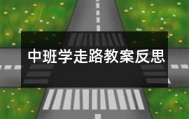 中班學走路教案反思