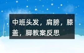 中班頭發(fā)，肩膀，膝蓋，腳教案反思