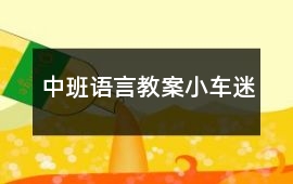 中班語(yǔ)言教案小車迷