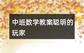 中班數學教案聰明的玩家