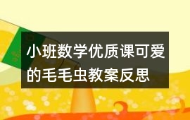 小班數(shù)學(xué)優(yōu)質(zhì)課可愛的毛毛蟲教案反思