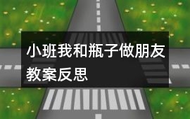 小班我和瓶子做朋友教案反思