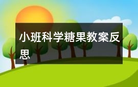 小班科學(xué)糖果教案反思