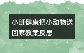 小班健康把小動(dòng)物送回家教案反思