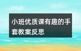 小班優質課有趣的手套教案反思