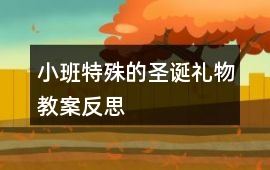 小班特殊的圣誕禮物教案反思