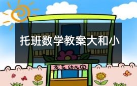 托班數(shù)學教案大和小