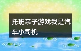 托班親子游戲我是汽車小司機