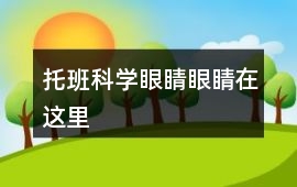 托班科學(xué)眼睛眼睛在這里