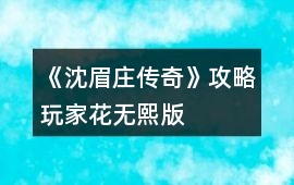 《沈眉莊傳奇》攻略玩家花無熙版