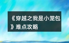 《穿越之我是小籠包》難點攻略
