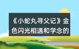 《小蛇丸尋父記》金色閃光相遇和學(xué)念的劇情攻略