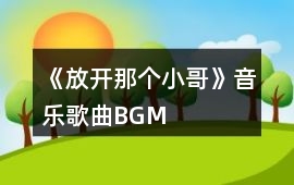 《放開那個(gè)小哥》音樂歌曲BGM