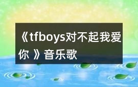 《tfboys——對不起、我愛你 》音樂歌曲BGM