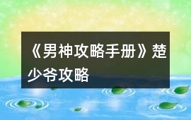 《男神攻略手冊》楚少爺攻略