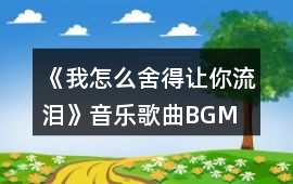 《我怎么舍得讓你流淚》音樂歌曲BGM