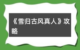 《雪歸（古風真人）》攻略