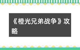 《橙光兄弟戰(zhàn)爭》攻略