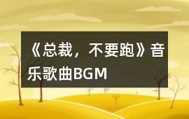 《總裁，不要跑》音樂歌曲BGM