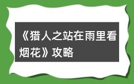 《獵人之站在雨里看煙花》攻略
