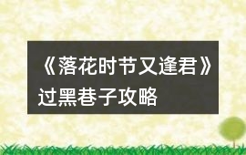 《落花時節又逢君》過黑巷子攻略