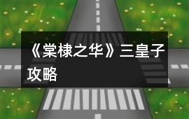《棠棣之華》三皇子攻略