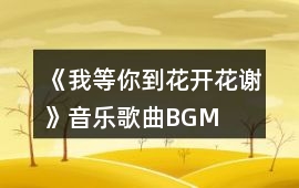 《我等你到花開花謝》音樂歌曲BGM