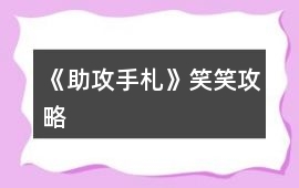 《助攻手札》笑笑攻略