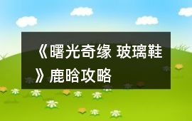 《曙光奇緣 玻璃鞋》鹿晗攻略