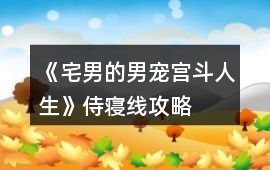 《宅男的男寵宮斗人生》侍寢線攻略